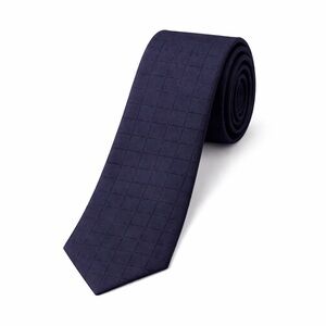 Cole Haan Dark Blue Patterned 100% Silk Handmade Tie 58x4